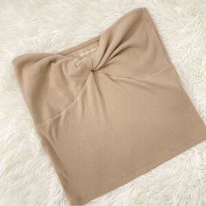 Abercrombie & Fitch Tan Knotted Tube Top